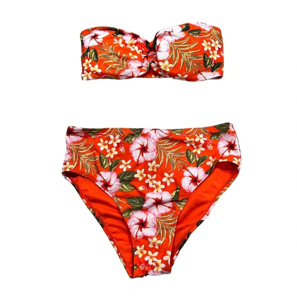 Cabana Del Sol Floral Bikini Set Size Small - Picture 2 of 7